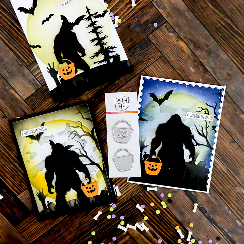 This Calls For Confetti Bigfoot and Candy Bucket Die Set image 2