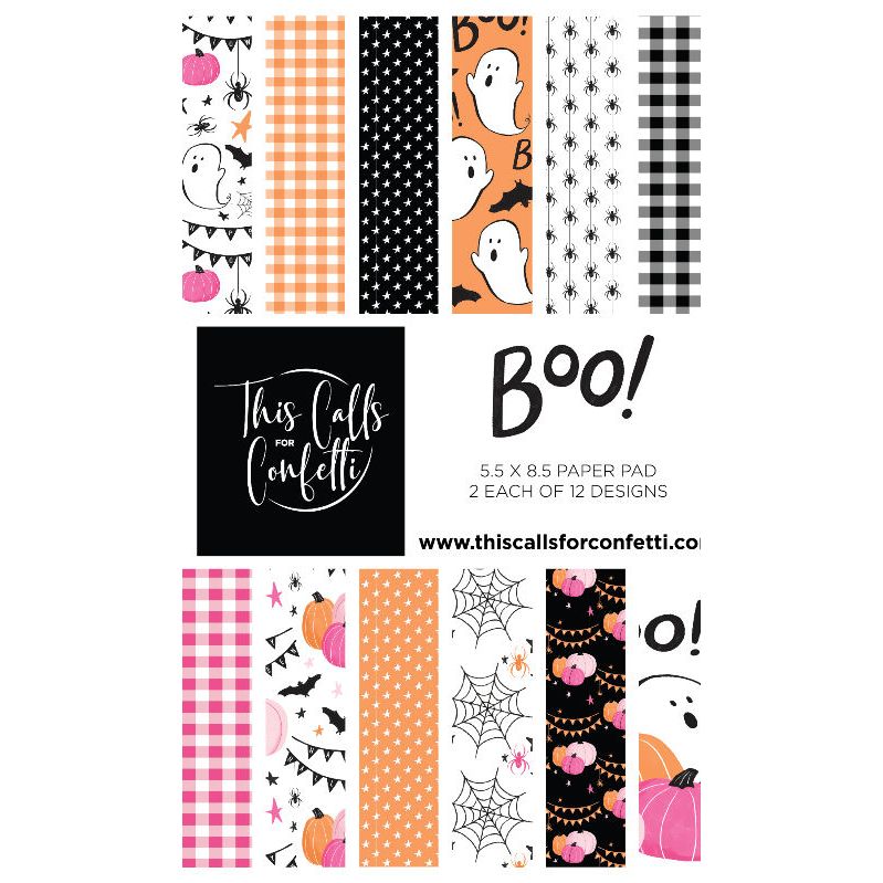 This Calls For Confetti Boo! 5.5 x 8.5 inch Paper Pad