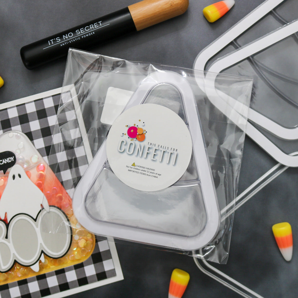 This Calls For Confetti Candy Corn Debossed Shaker Pouch and Die Starter Kit