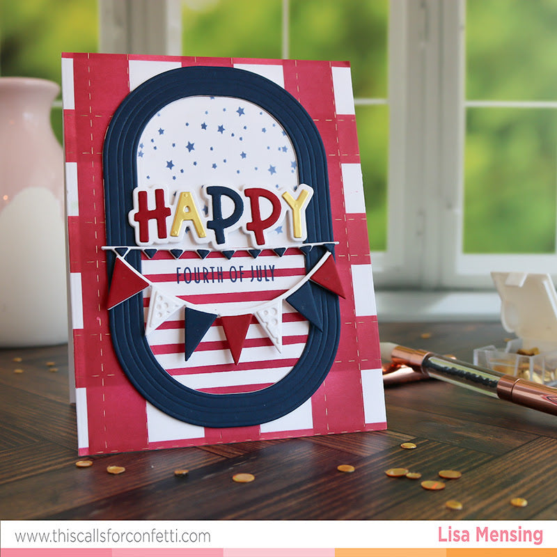 This Calls For Confetti Celebration Banner Dies 4th of july