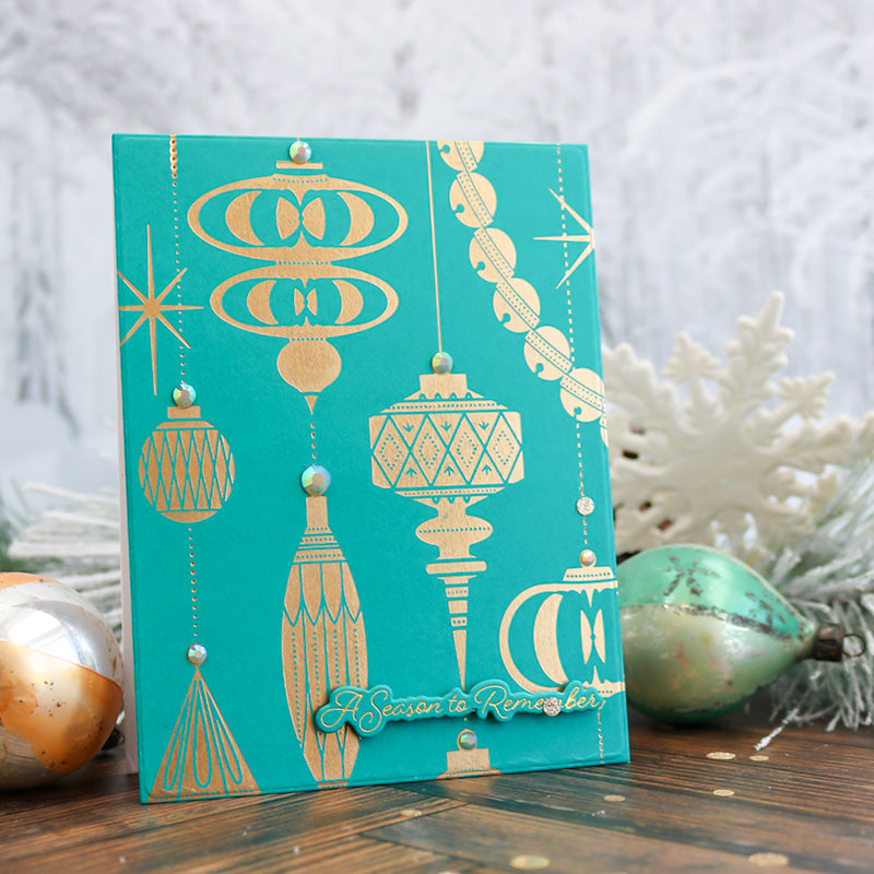 This Calls For Confetti Christmas Keepsakes Press and Foil Plate a season to remember card