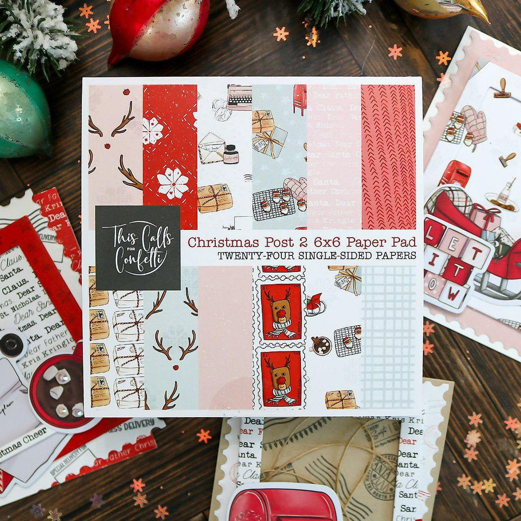 This Calls For Confetti Christmas Post 2 6 x 6 inch Paper Pad