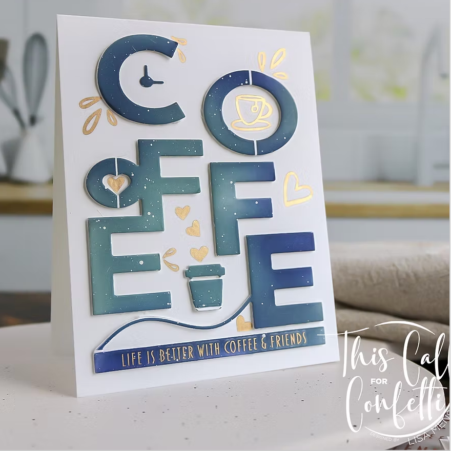 This Calls For Confetti Coffee Rub-On Transfers 6 x 8 inches friends