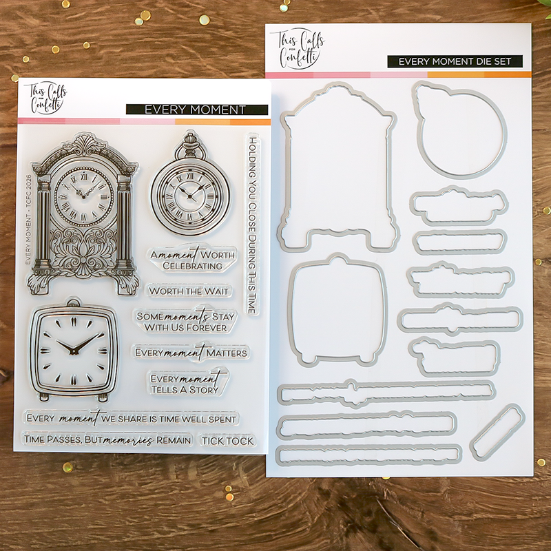 This Calls For Confetti Every Moment Clear Stamp and Die Set