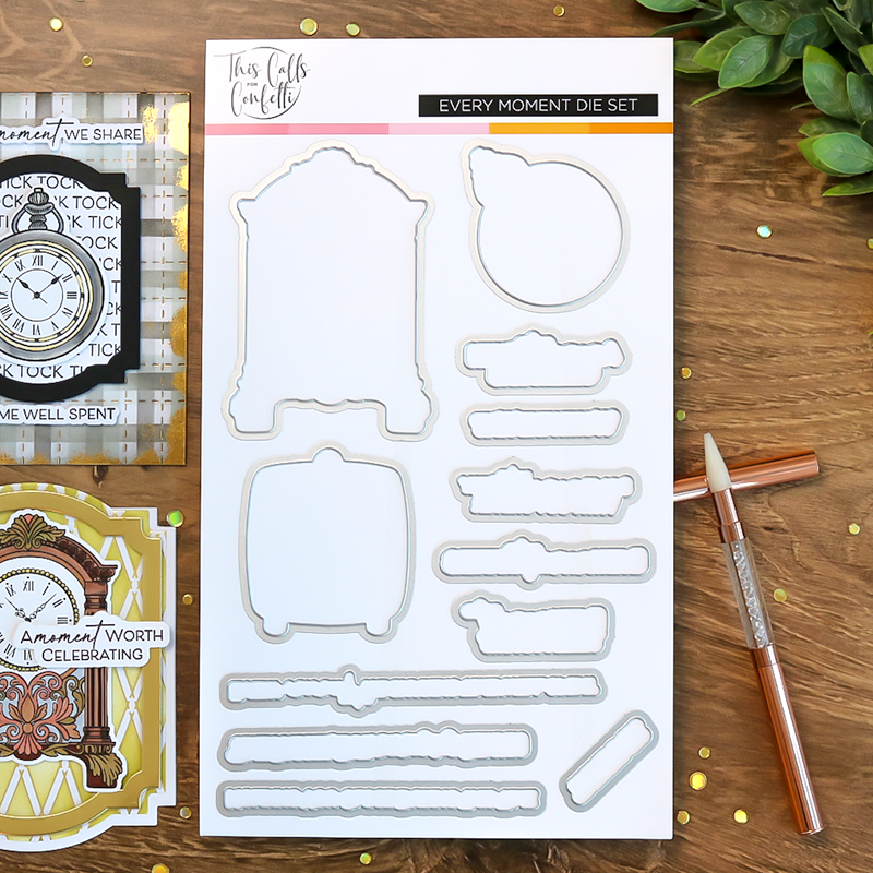 This Calls For Confetti Every Moment Clear Stamp and Die Set image 2
