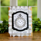 This Calls For Confetti Every Moment Clear Stamp and Die Set plaid background