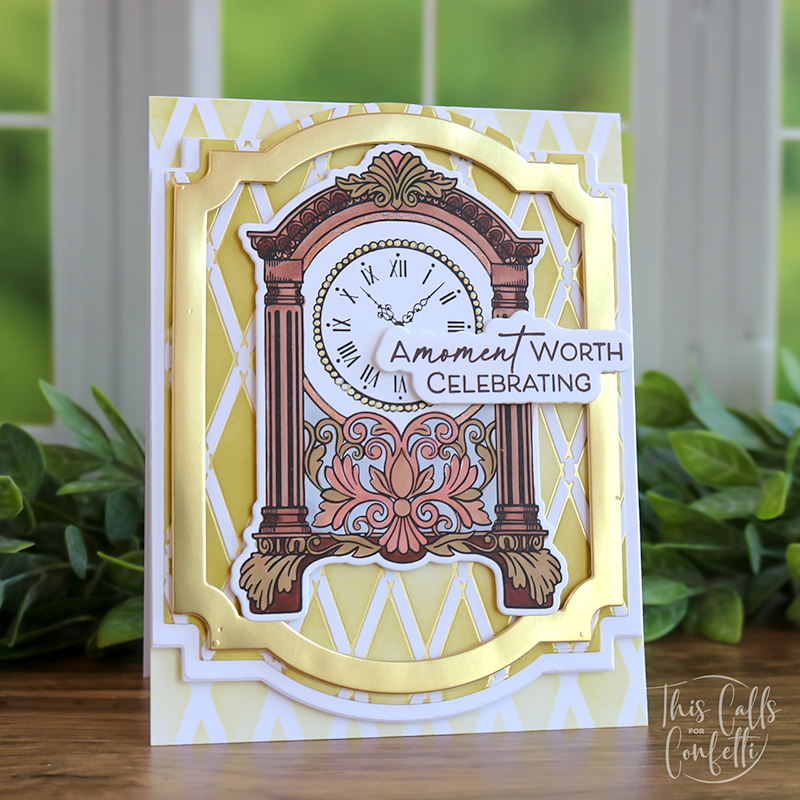This Calls For Confetti Every Moment Coordinating Dies golden frame