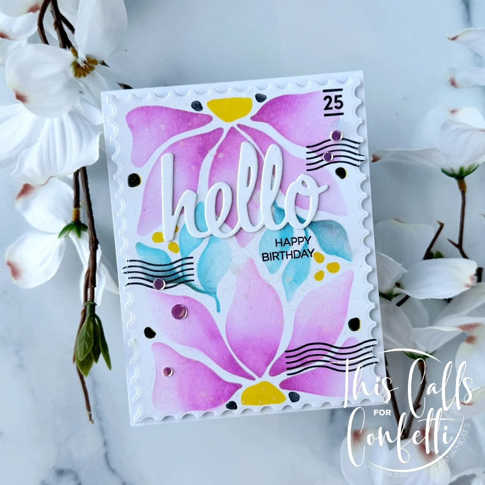 This Calls For Confetti Express Delivery Clear Stamps happy birthday