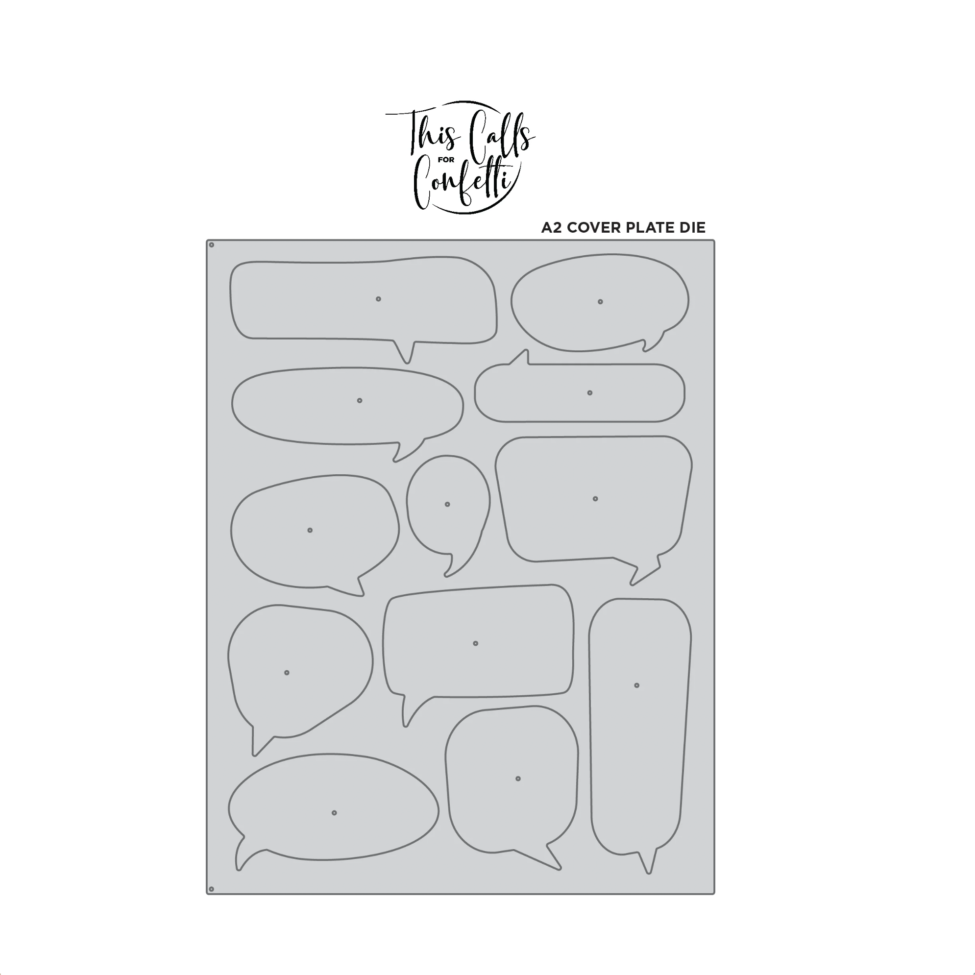 This Calls For Confetti Fall Chatter Clear Stamp and Chatty A2 Cover Plate Die Set product image 2