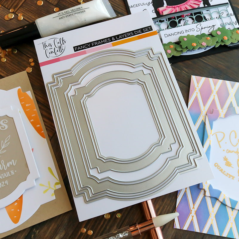 This Calls For Confetti Fancy Frames and Layers Dies