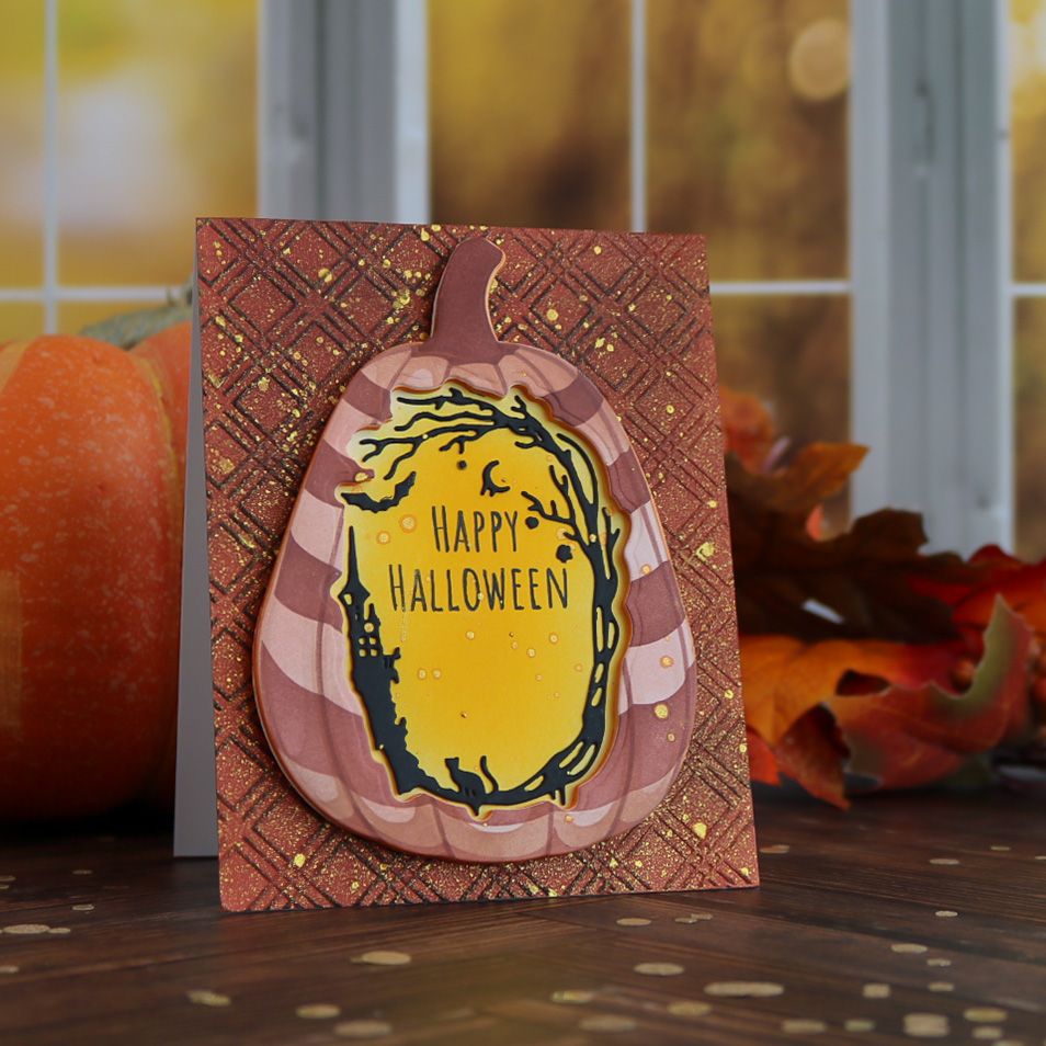 This Calls For Confetti Framed In Fright Dies happy halloween card