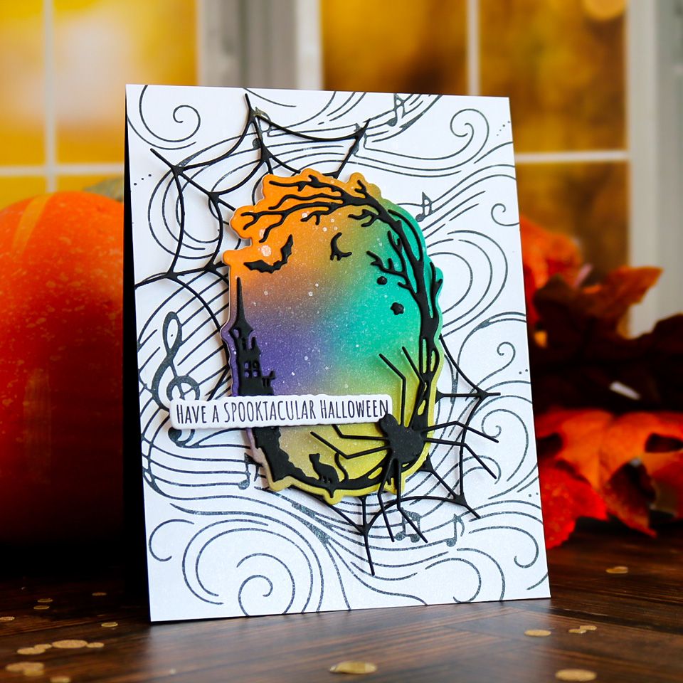 This Calls For Confetti Framed In Fright Dies music background card