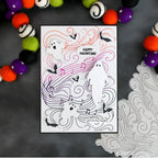 This Calls For Confetti Halloween Chatter Clear Stamp and Chatty A2 Cover Plate Die Set happy haunting card