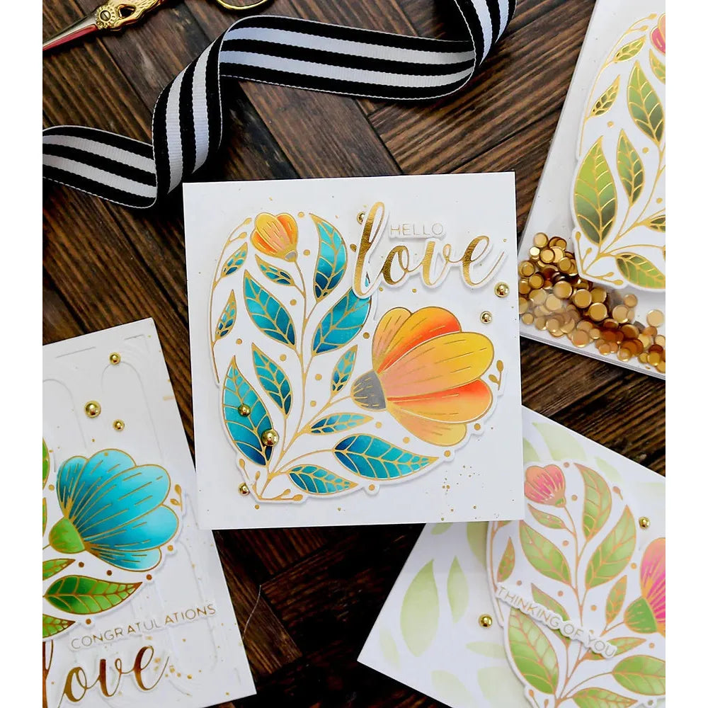 This Calls For Confetti Heart Bloom Hot Foil Plates hello