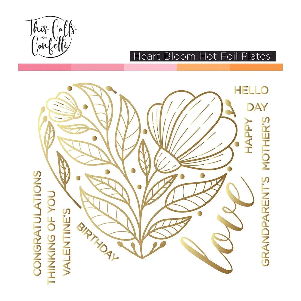 This Calls For Confetti Heart Bloom Hot Foil Plates product image