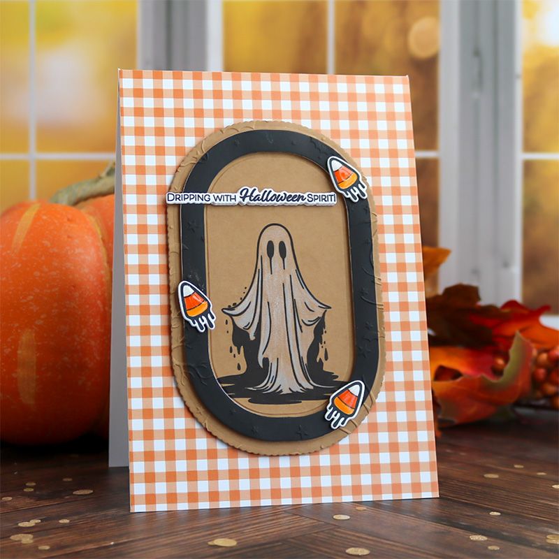 This Calls For Confetti Hello Elongated Essentials Dies spooky ghost card