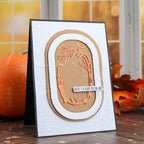 This Calls For Confetti Hello Elongated Essentials Dies white embossed background card