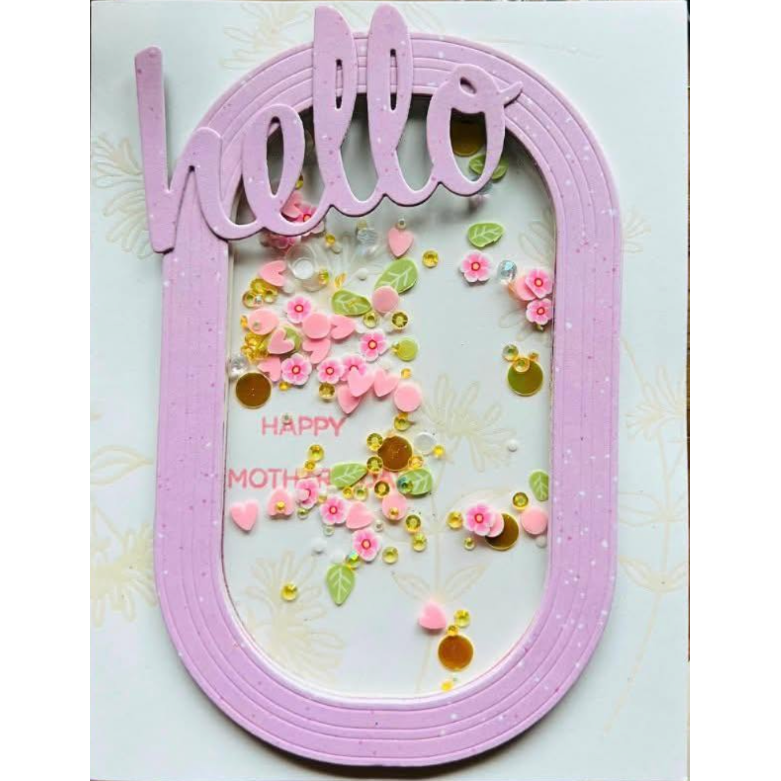 This Calls For Confetti Hello Elongated Frame Dies mother's day
