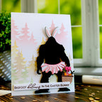 This Calls For Confetti Hop Into The Unexpected Clear Stamps bigfoot holding basket