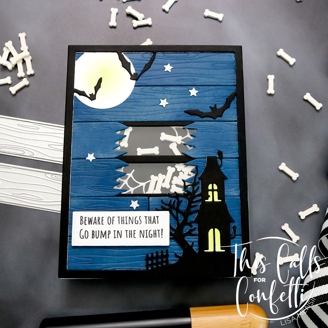 This Calls For Confetti Kooky Spooky Clear Stamp and Die Set beware