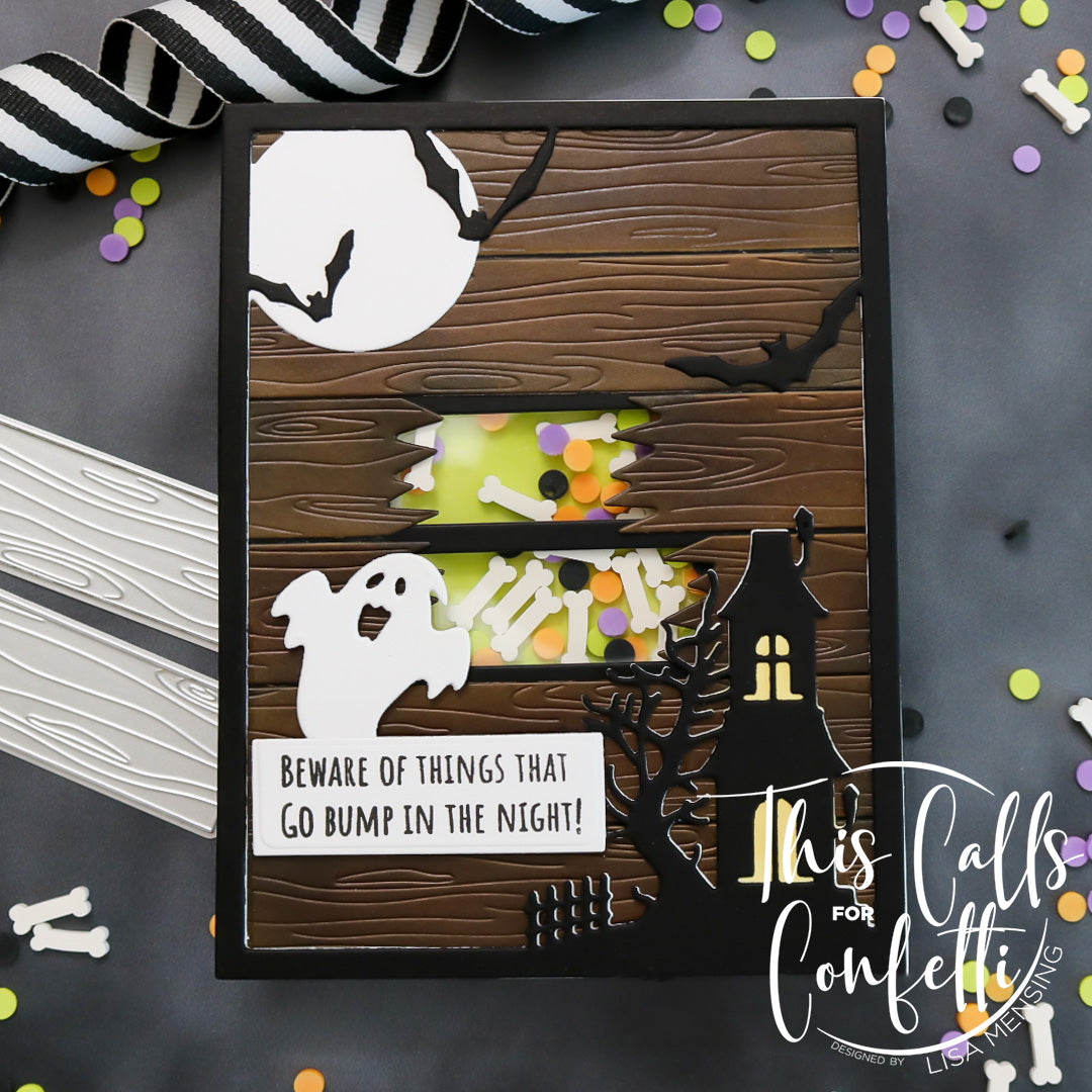 This Calls For Confetti Kooky Spooky Outline Dies ghost