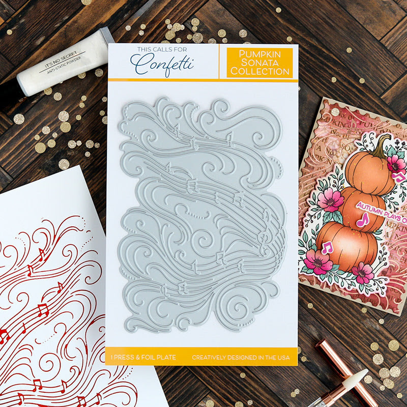 This Calls For Confetti Lingering Notes Press and Foil Plate