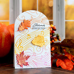 This Calls For Confetti Lingering Notes Press and Foil Plate autumn leaves card