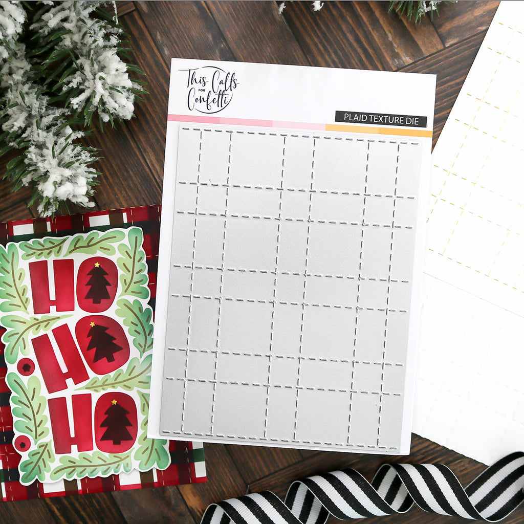 This Calls For Confetti Plaid Texture Die