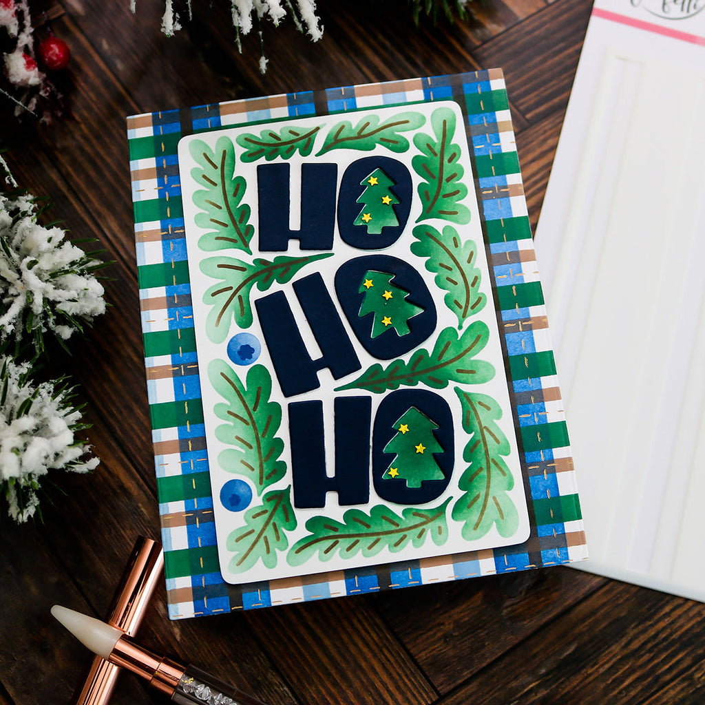 This Calls For Confetti Plaid Texture Die trees