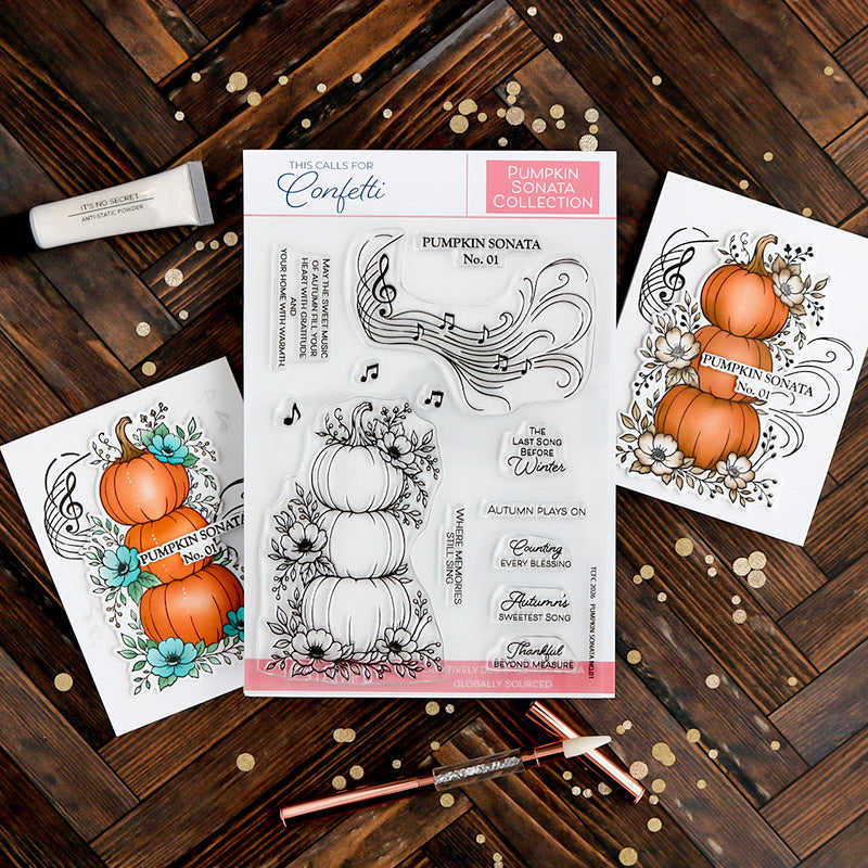 This Calls For Confetti Pumpkin Sonata No. 01 Clear Stamps
