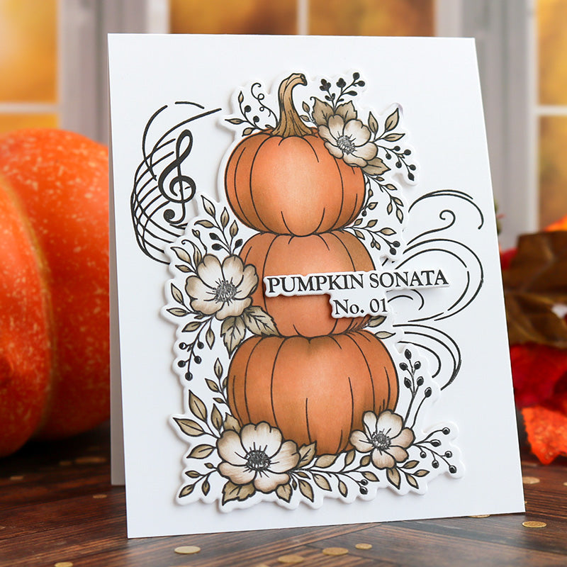 This Calls For Confetti Pumpkin Sonata No. 01 Dies pumpkin stack card