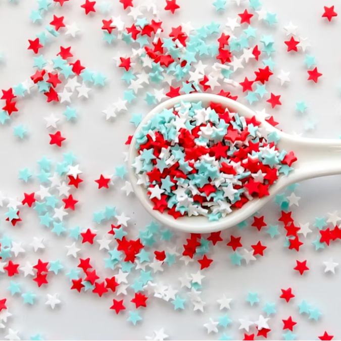 This Calls For Confetti Red White and Blue Stars