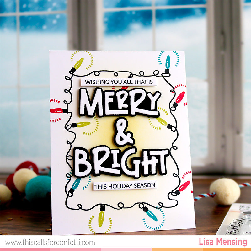 This Calls For Confetti Shine Bright Clear Stamps lights