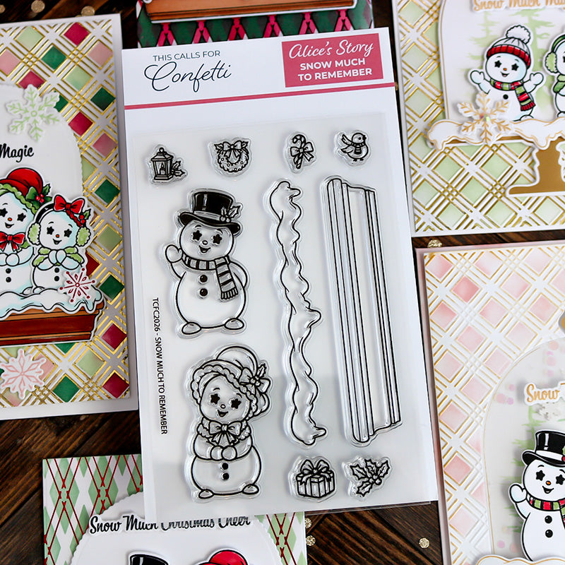 This Calls  For Confetti Snow Much To Remember Clear Stamp and Die Set product image 1