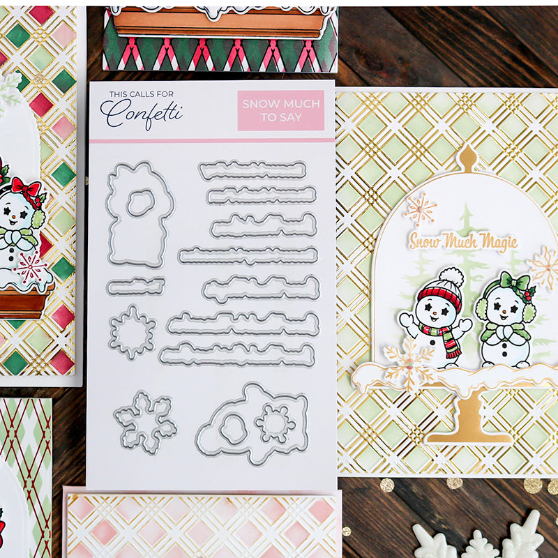 This Calls For Confetti Snow Much To Say Clear Stamp and Die Set product image 2