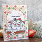 This Calls For Confetti Snow Much To Say Clear Stamp and Die Set snow much magic snowflakes card