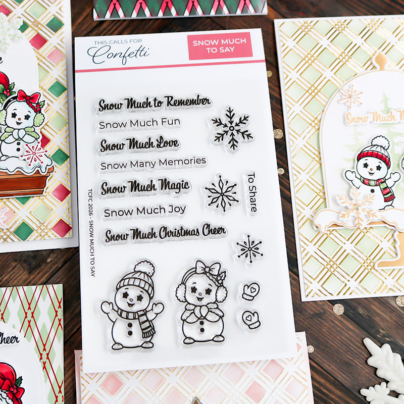 This Calls For Confetti Snow Much To Say Clear Stamps