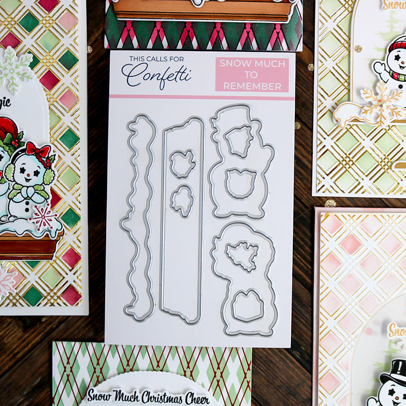 This Calls For Confetti Snow Much to Remember Outline Dies