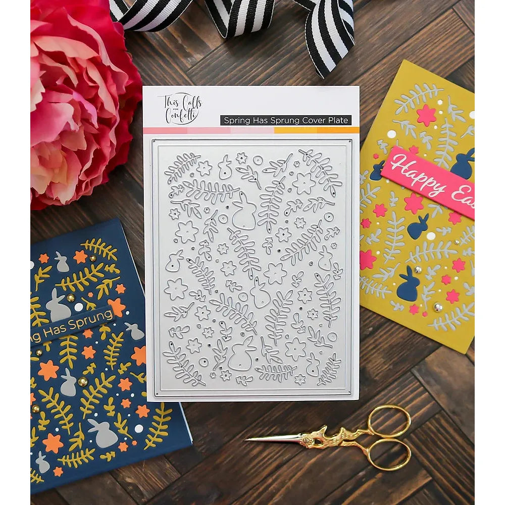 This Calls For Confetti Spring Has Sprung Cover Plate Die