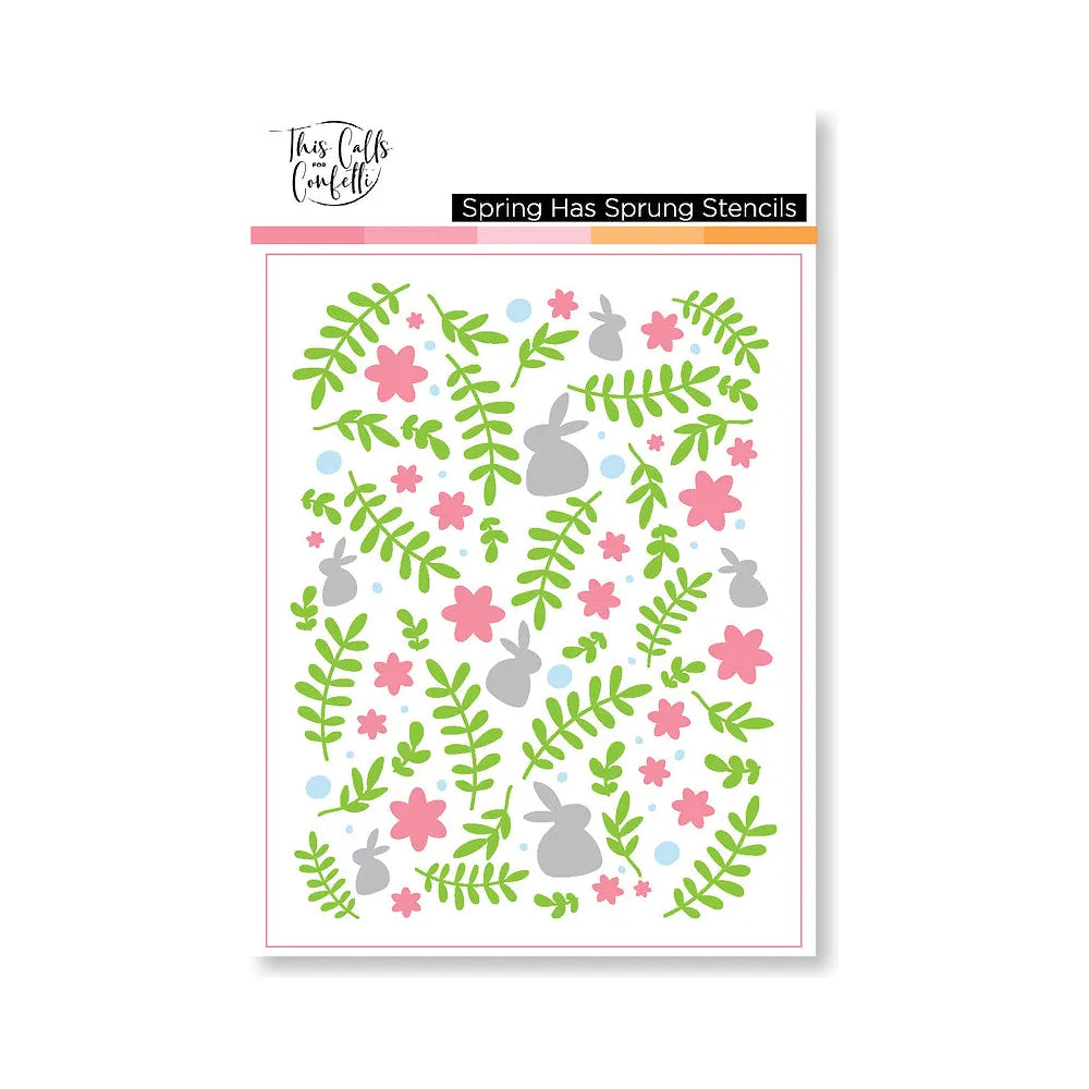 This Calls For Confetti Spring Has Sprung Cover Plate Die and Stencil Set  layering guide