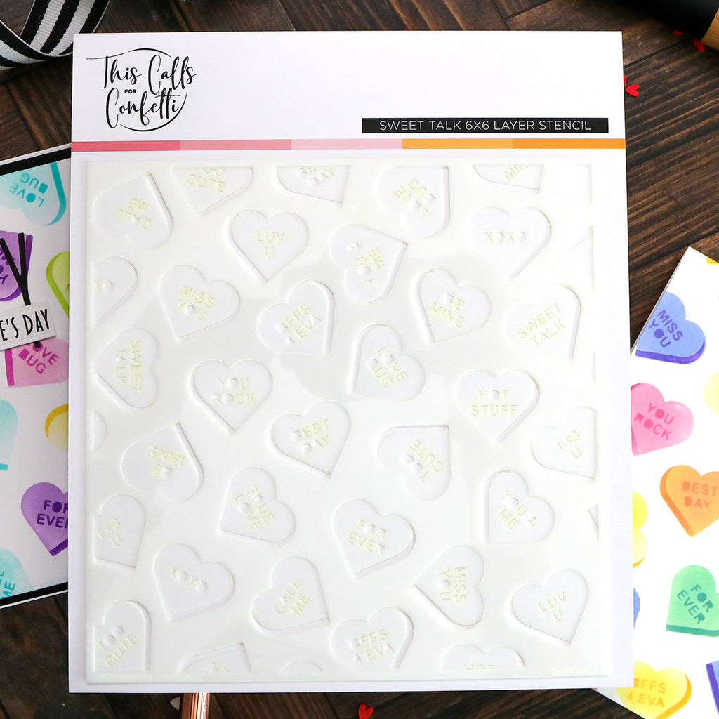 This Calls For Confetti Sweet Talk Layering Stencils