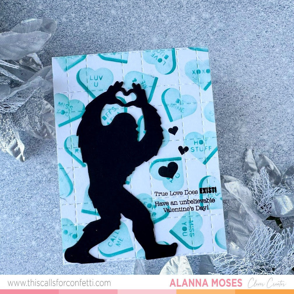 This Calls For Confetti Sweet Talk Layering Stencils bigfoot