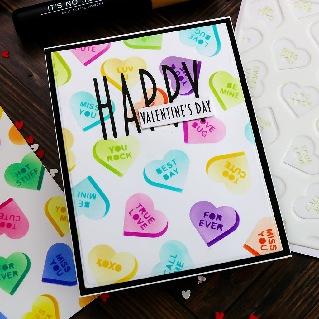 This Calls For Confetti Sweet Talk Layering Stencils valentine's day