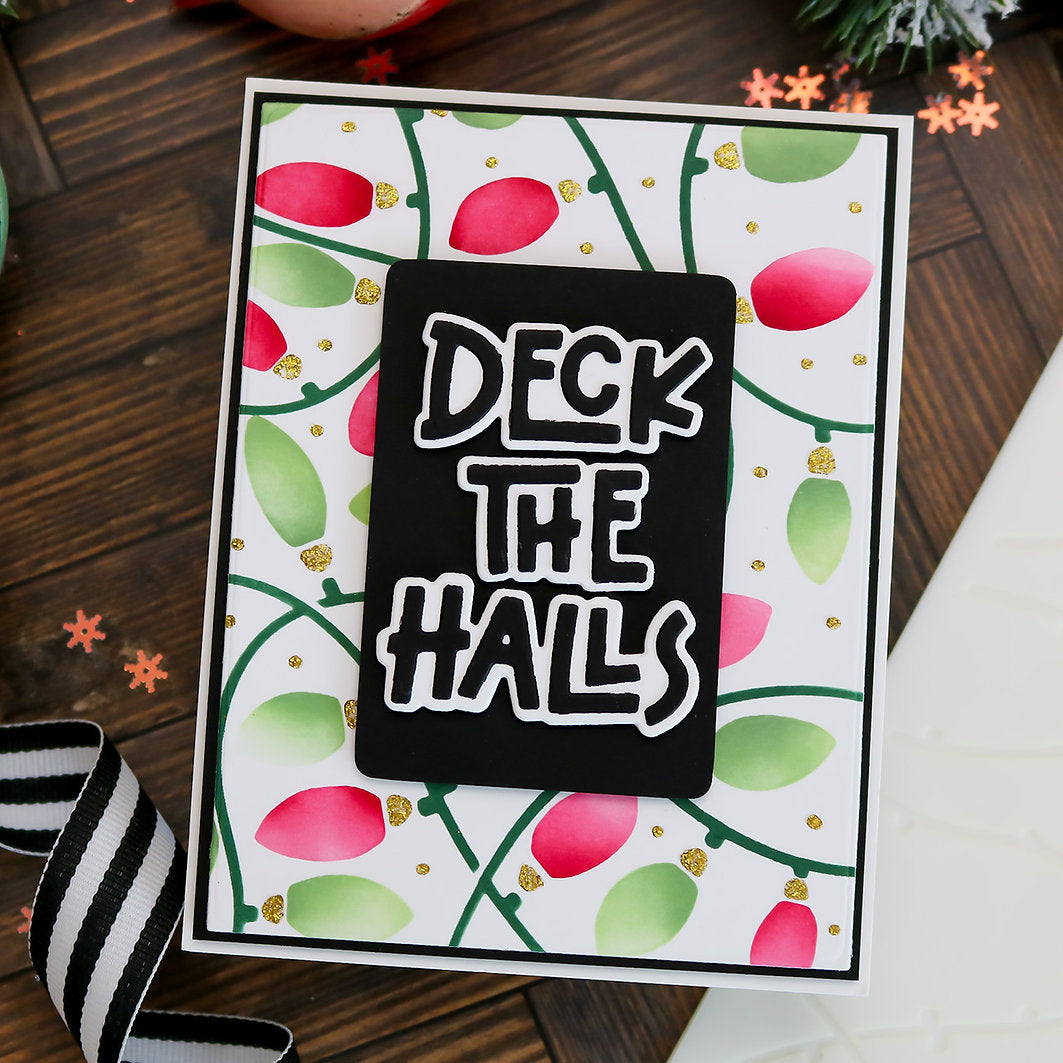 This Calls For Confetti Tangled Layering Stencils green and red