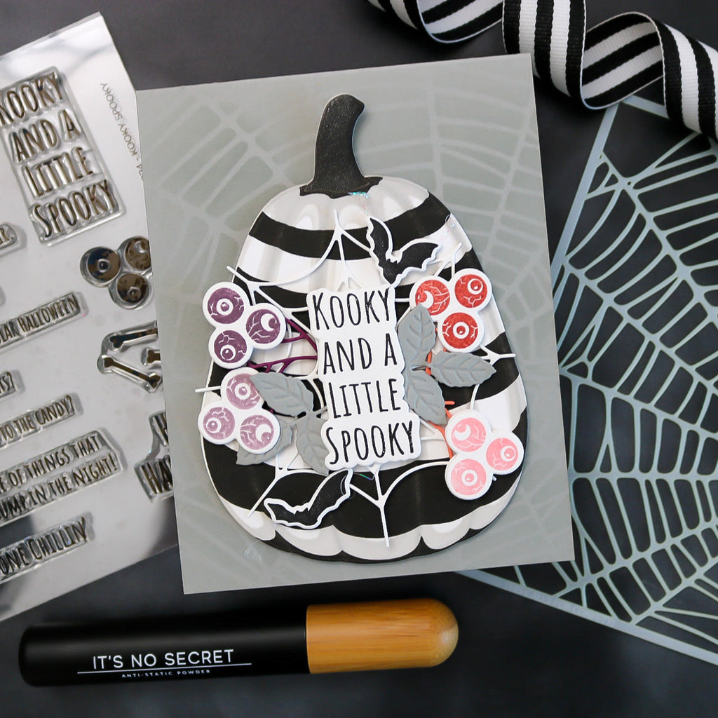 This Calls For Confetti Web Stencil pumpkin