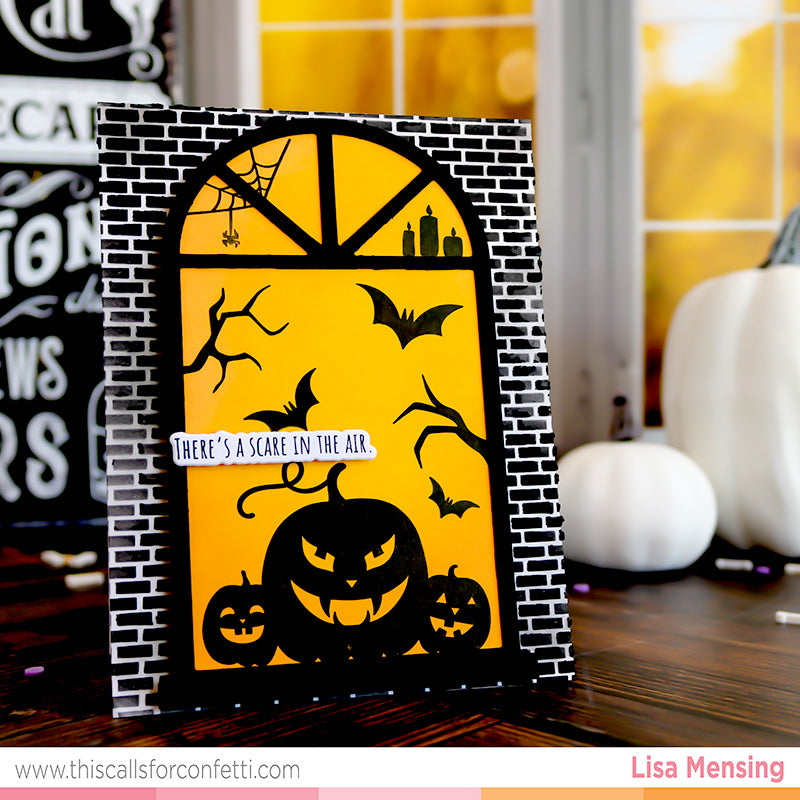 This Calls For Confetti Windowscapes 1 Stencil and Die Bundle pumpkins
