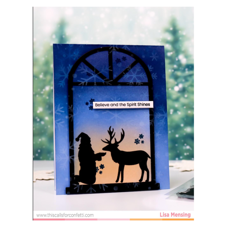 This Calls For Confetti Windowscapes 1 Stencil and Die Bundle santa
