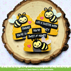 Three bee and honey comb cards with punny sentiments