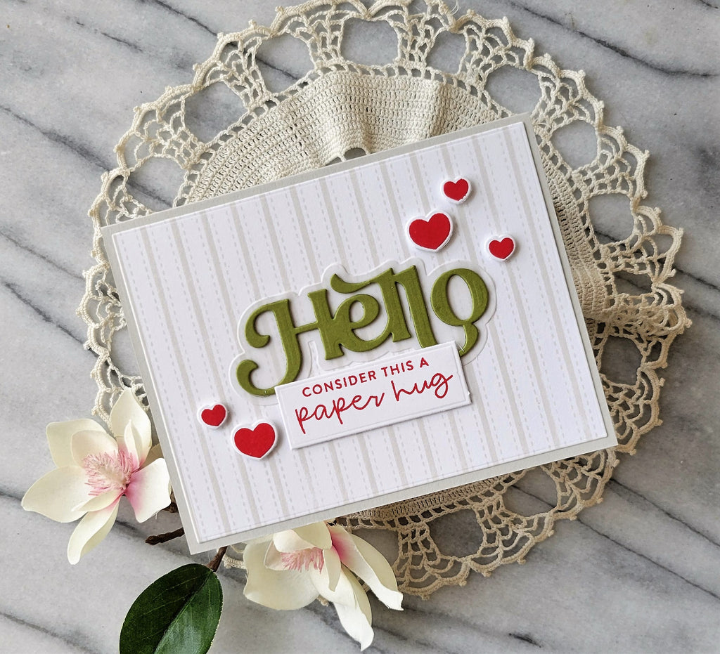 Simon Says Cling Stamp Ticking sss102695 Just A Note Hello Card | color-code:ALT03