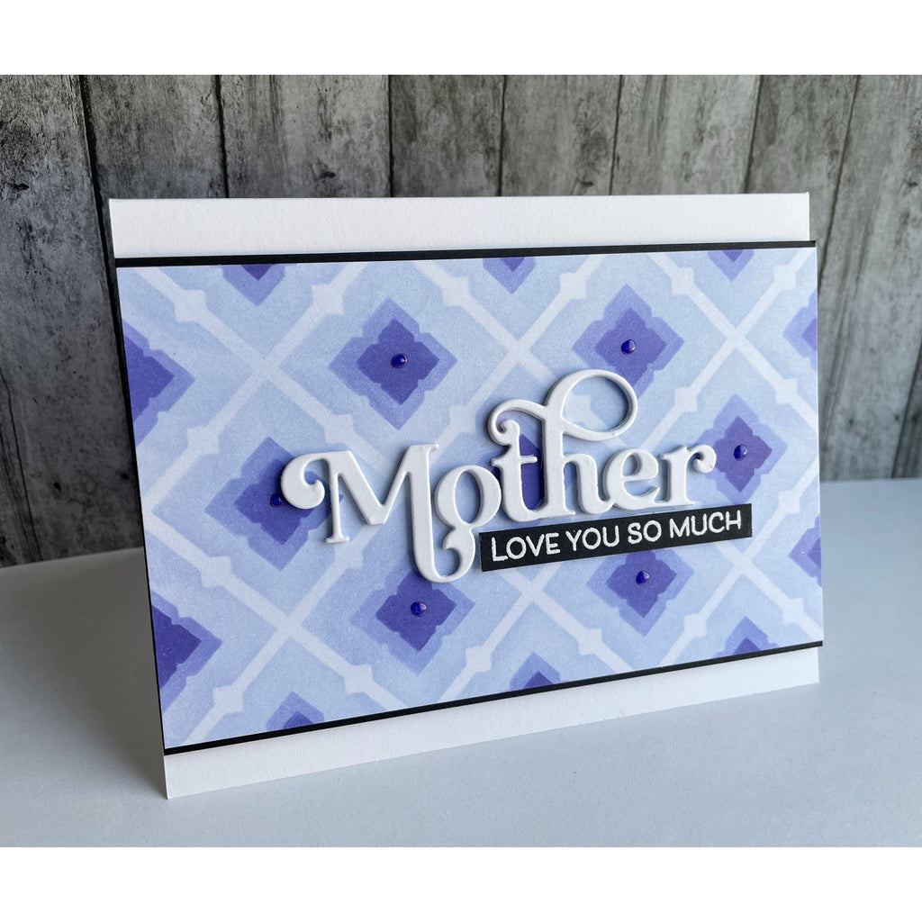 Simon Says Stamp Stencils Tiled Art 1020mt Be Bold Mother Card
